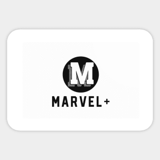 Marvel Plus Bold Shadow B&W Sticker